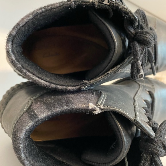 Clarks Black Ankle Boots Women’s size 10 - Picture 5 of 8